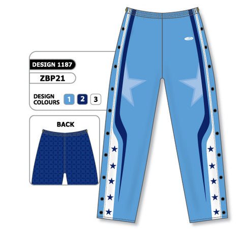 Athletic Knit Custom Sublimated Basketball Warm Up Pant Design 1187 (ZBP21-1187)